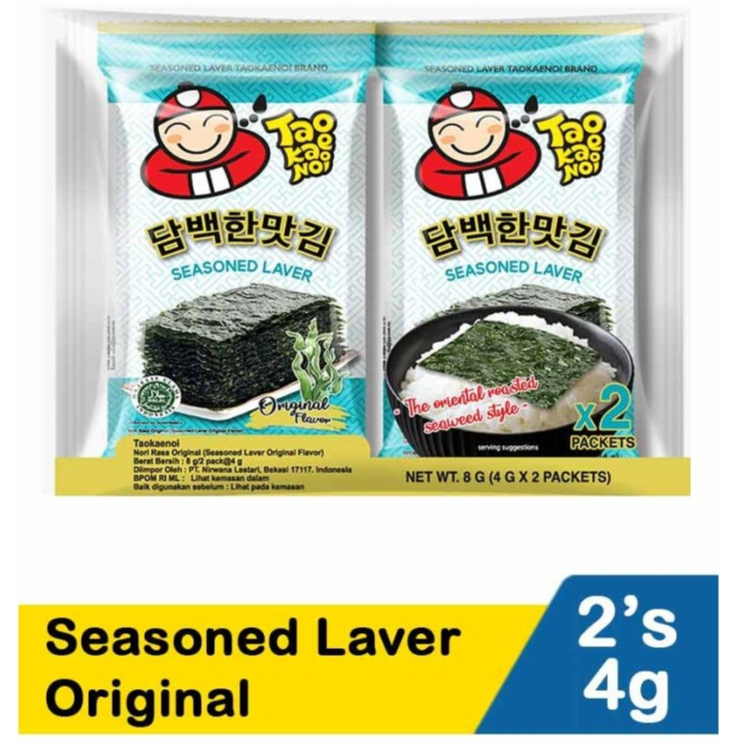 

1 Pack Seasoned Laver Isi 2x4 gram Tao Kae Noi Exp. Augustus 2025