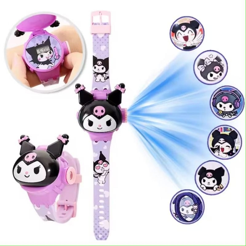 Jam tangan anak proyektor jam tangan anak kuromi cinamonroll melody proyektor