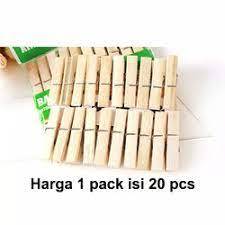 [20pcs] Jepitan Bambu Natural Bamboo Jepitan Jemuran Baju - Isi 20 Pcs