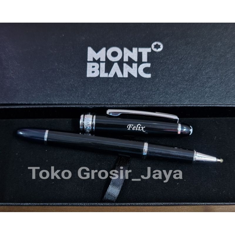 

Pulpen Montblanc Misterstuk Black Silver Bisa Ukir Nama/Logo Sendiri