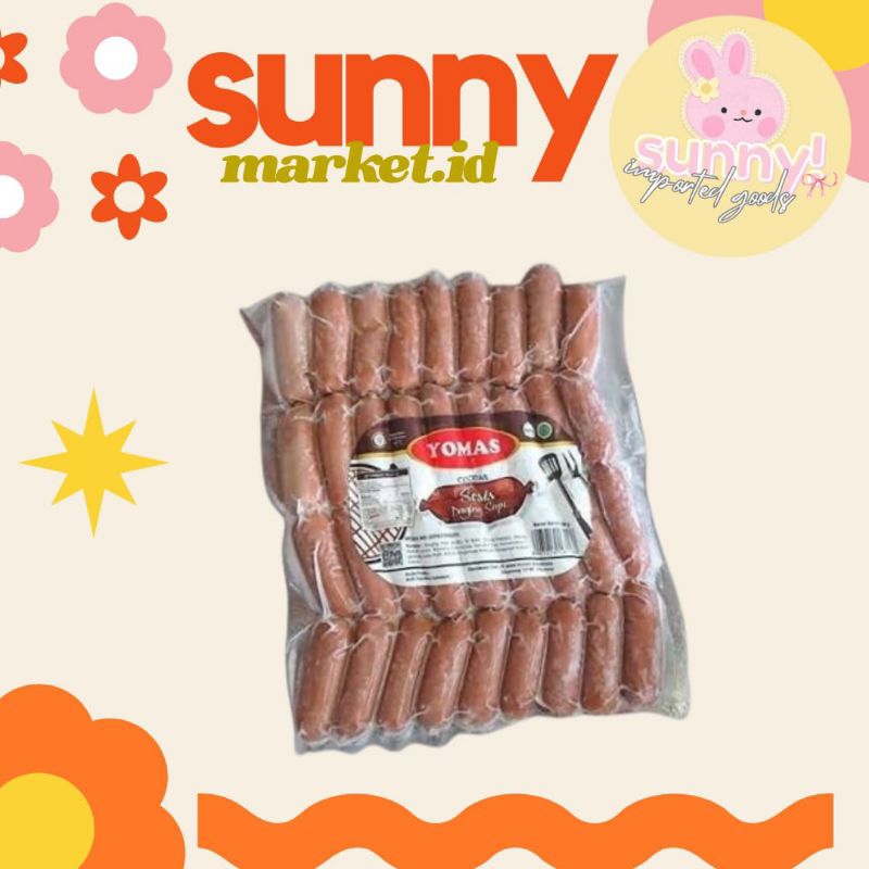 

SUNNYMARKET - YOMAS SOSIS DAGING SAPI BEEF COCKTAIL SAUSAGE 500 GR