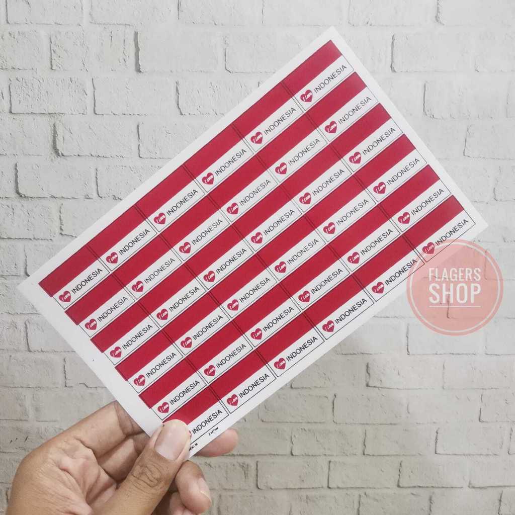 

1 Lembar Stiker Pipi / Stiker Bendera / Stiker Merah Putih Tempelan Hut RI 17 Agustus
