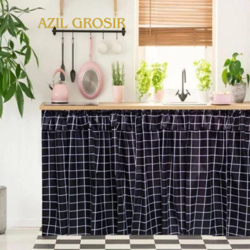 GB680 Tirai bawah meja / Tirai kompor / Hordeng kolong dapur / gorden kolong karakter