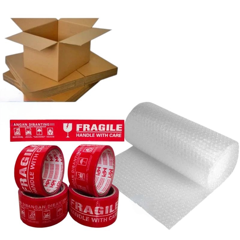 

PACKING EXTRA PACKING TAMBAHAN DUS BUBLE WARP DAN LAKBAN FRAGILE