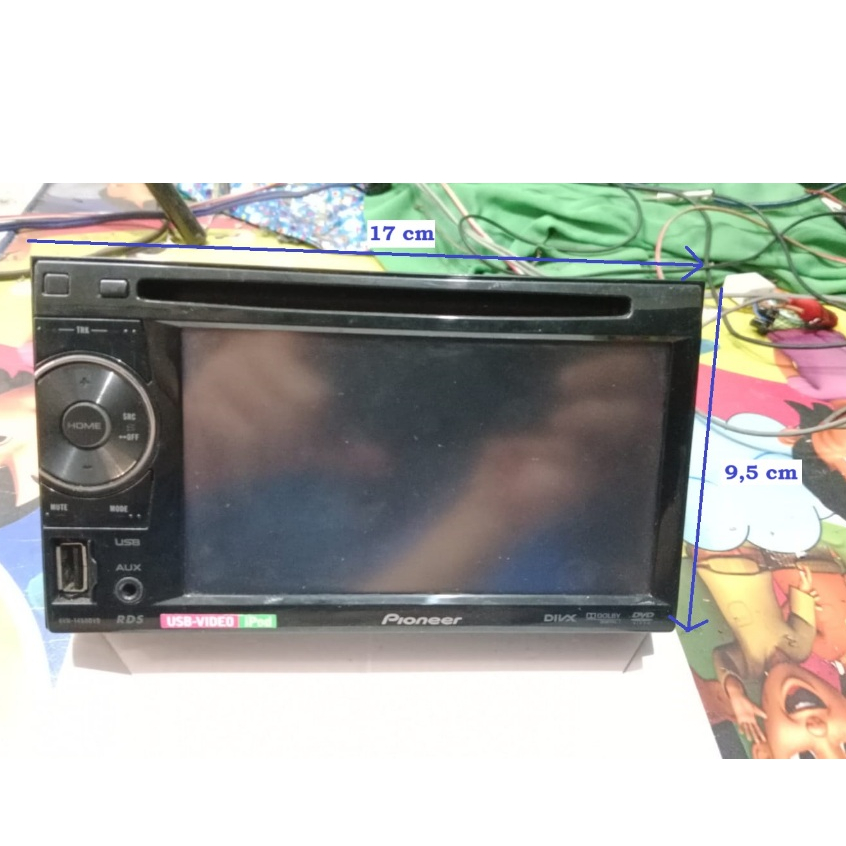 TAPE MOBIL BEKAS JADUL. MERK PIONEER TIPE AVH-1450DVD. BLUETOOTH USB CD.