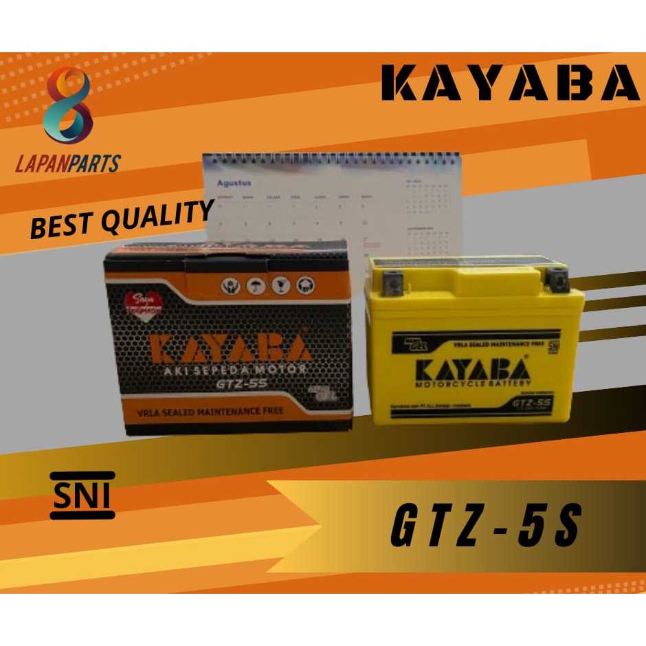 Aki Motor Beat Mio J Fino ( Bkn Grande ) Aki Kering Merk : KAYABA GTZ-5S MF