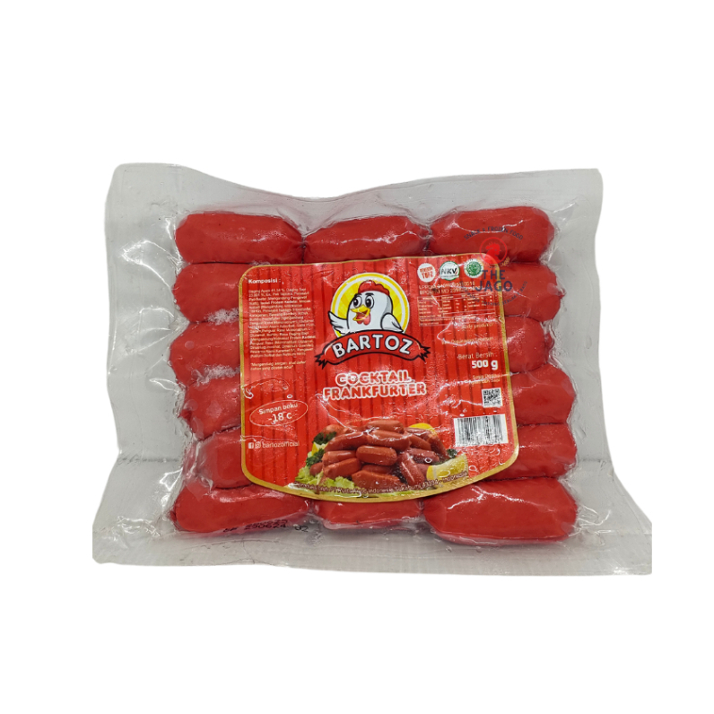 

Bartoz Cocktail Merah Frankfurter 500gr Sosis Mini Praktis untuk Cemilan Harian & Pesta