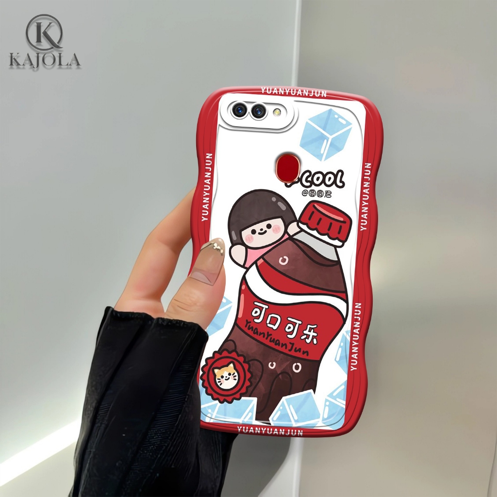 Case Gelombang Oppo A5S / A12 / A11K / A7 / F9 Motif Aesthetic Bahan Softcase silicon Lentur - Skin 