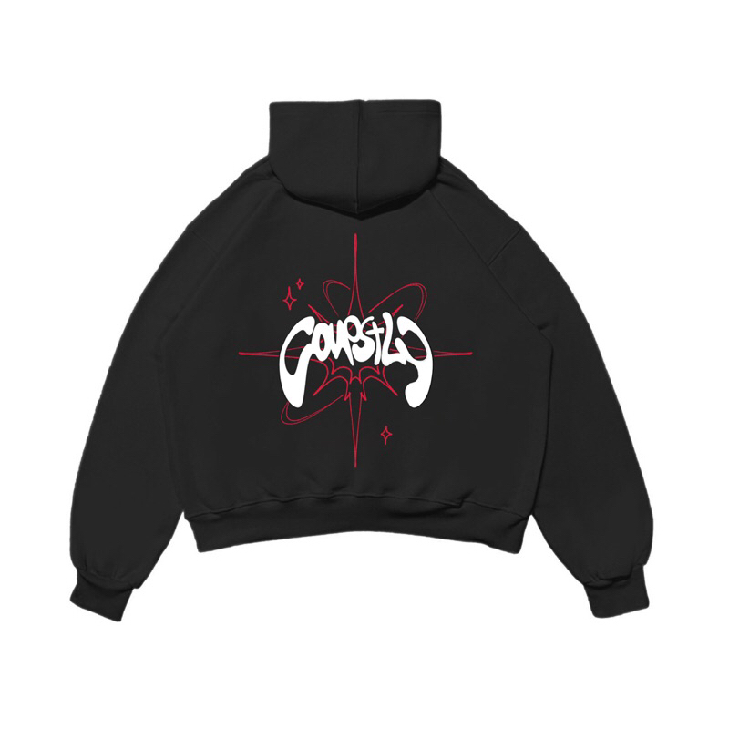 BOXY HOODIE STARBOMB COTTON FLEECE 330GSM - COMOSTLY
