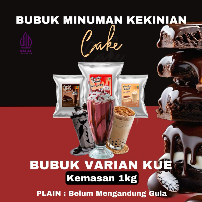 

1Kg Bubuk Minuman Kekinian Reguler Varian Kue (Plain)