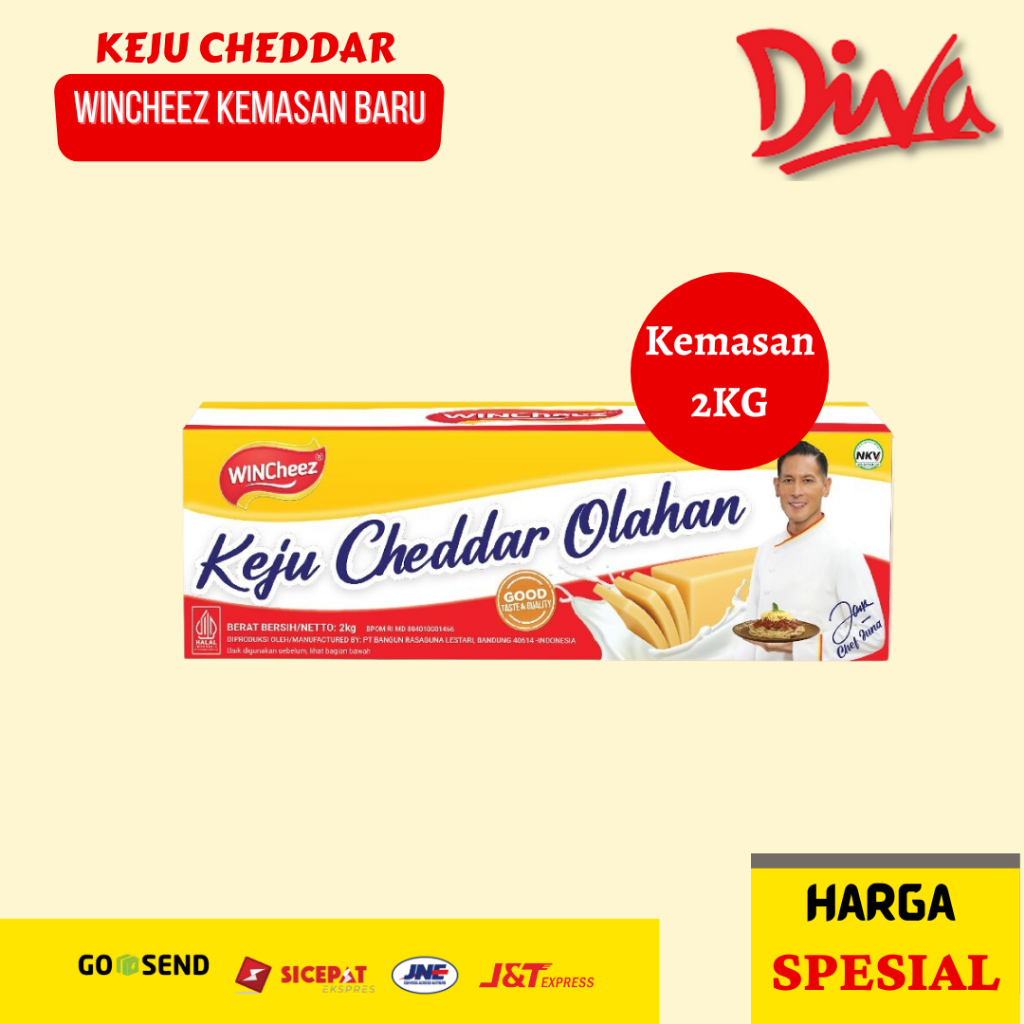 

[2kg] Keju Wincheez Cheddar | Wincheez Keju Reguler Potong / Keju Parut