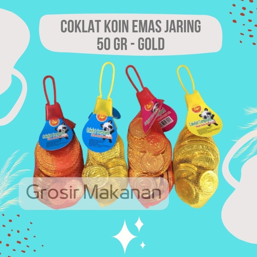 

BELI 2 GRATIS 1 Parcel Coklat / Coklat Koin Emas Jaring 50 Gr / Halal