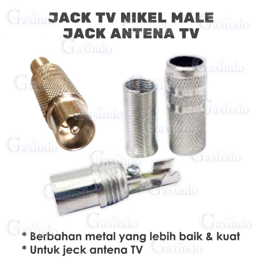 jack tv nikel male, jack antena tv male, konektor antena male, jack coaxial tv, konektor tv nikel, j