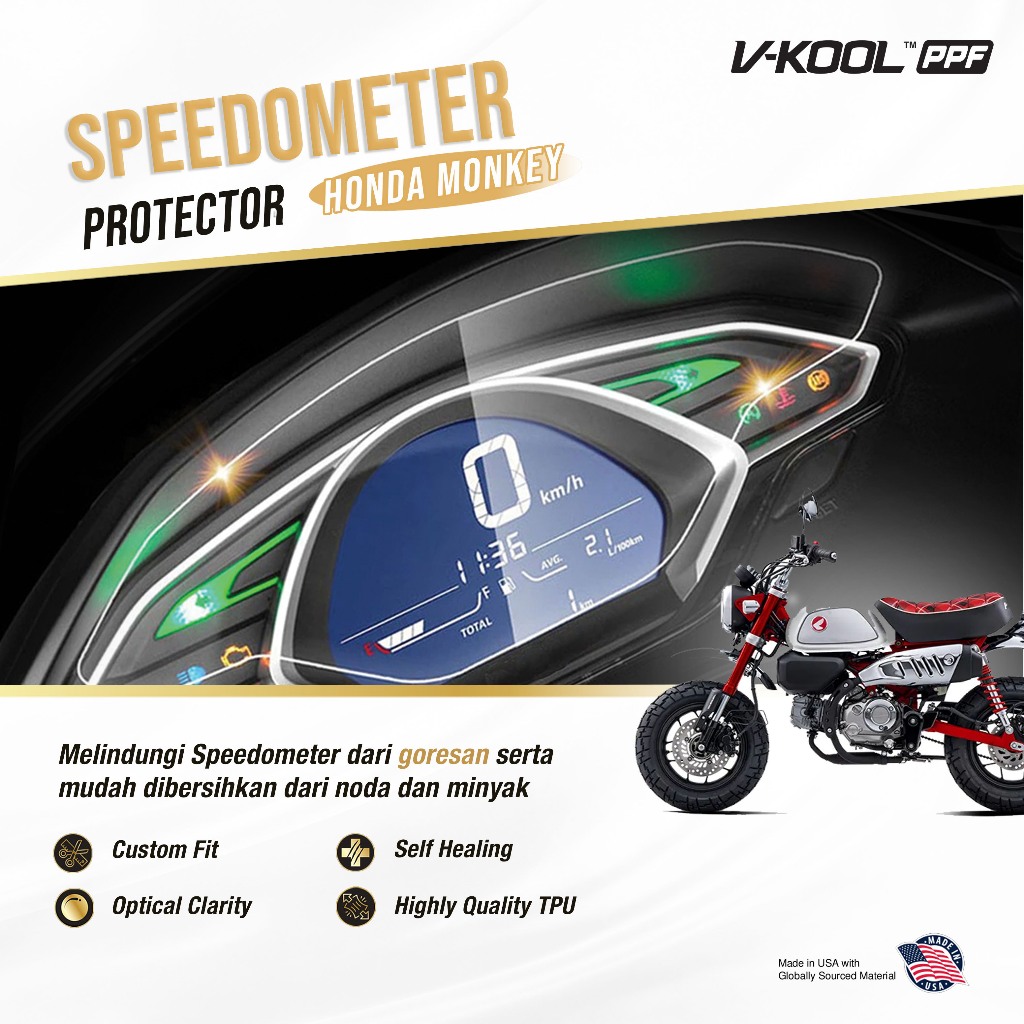 V-KOOL PPF Speedometer Honda Monkey