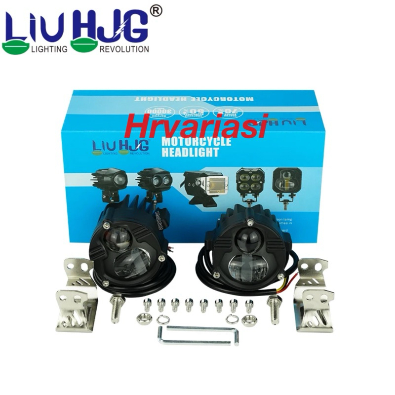 lampu tembak Laser gun HJG 2 Mata Led D2 Transformers superbright