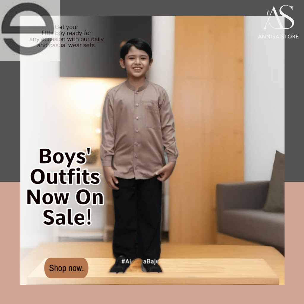 BAJU STELAN KOKO ANAK LENGAN PANJANG ETHICA KAHFI KIDS 112 CREAM