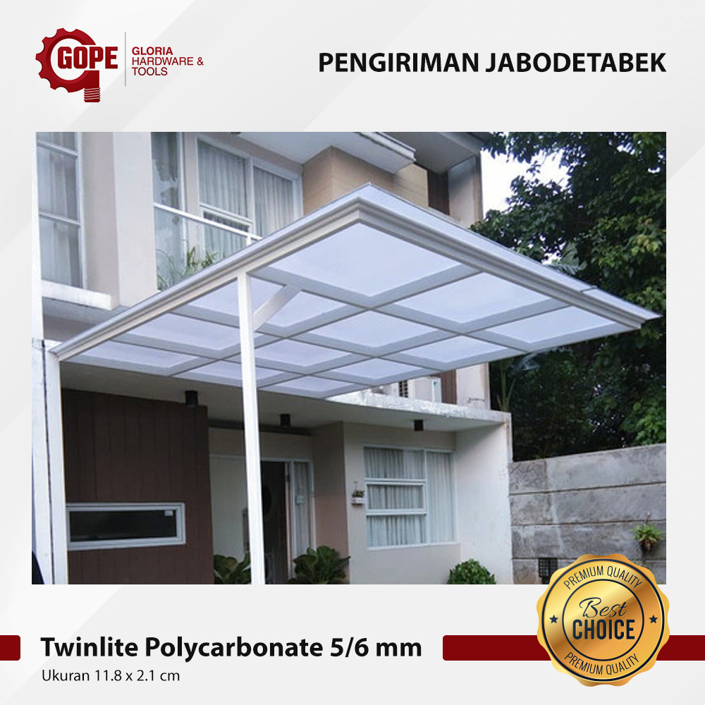 Atap Kanopi Polikarbonat Twinlite Polycarbonate 5 mm 6 mm