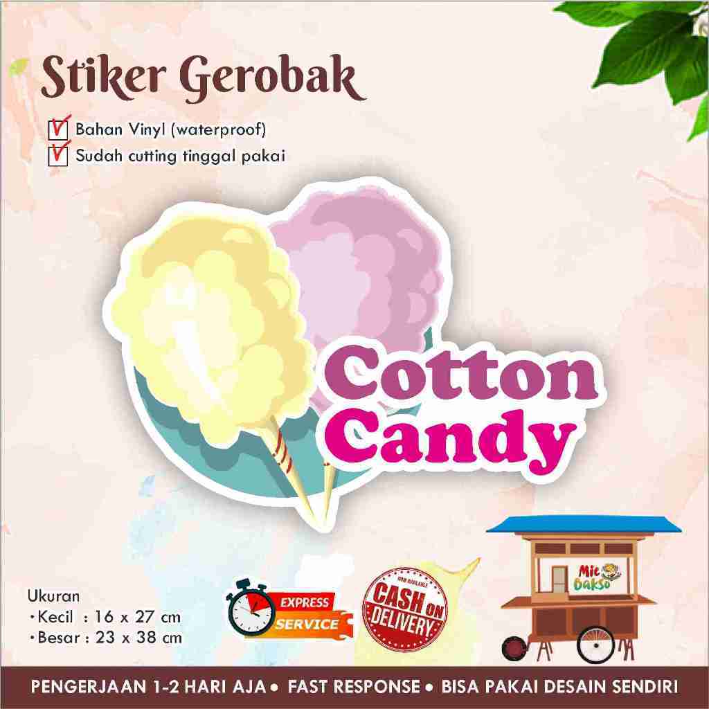 

STIKER KACA GEROBAK VINYL COTTON CANDY