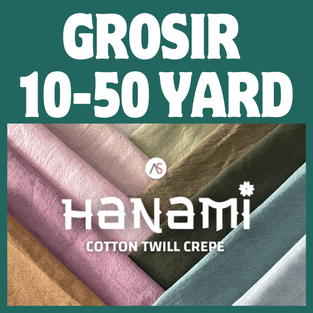 GROSIR Kain Hanami  / Cotton twill crepe 10 sampai 50 yard