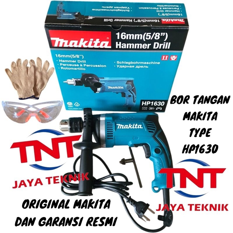 MESIN BOR TANGAN BETON TEMBOK 13MM MAKITA HP 1630 / IMPACT DRILL MAKITA HP1630 / BOR TANGAN MAKITA H