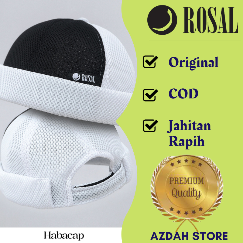 Peci Sholat Solat Rosal Habacap Habasya Miki hat Topi Muslim Pria Dewasa