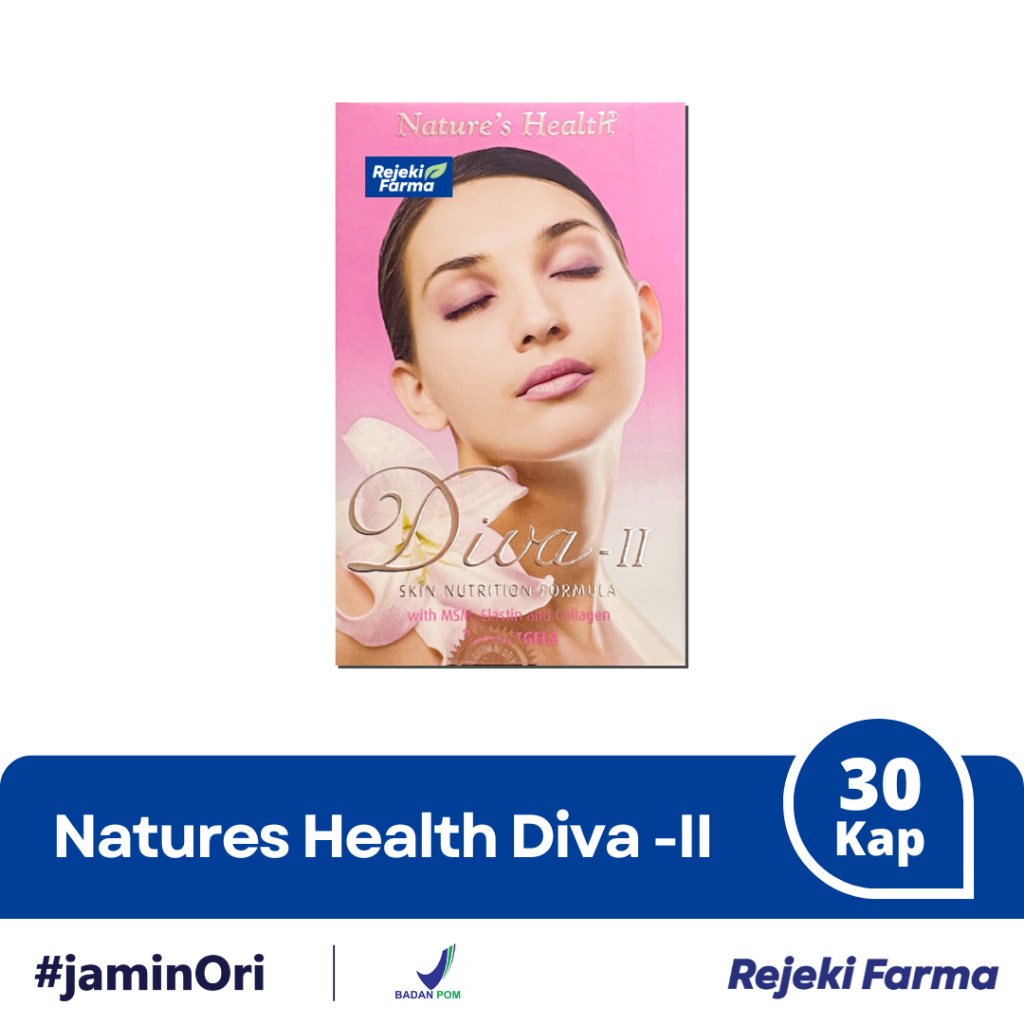 [BPOM] Natures Health Diva-II 30 Softgels - Nature's Health Diva II Skin Nutrition Vitamin Kulit