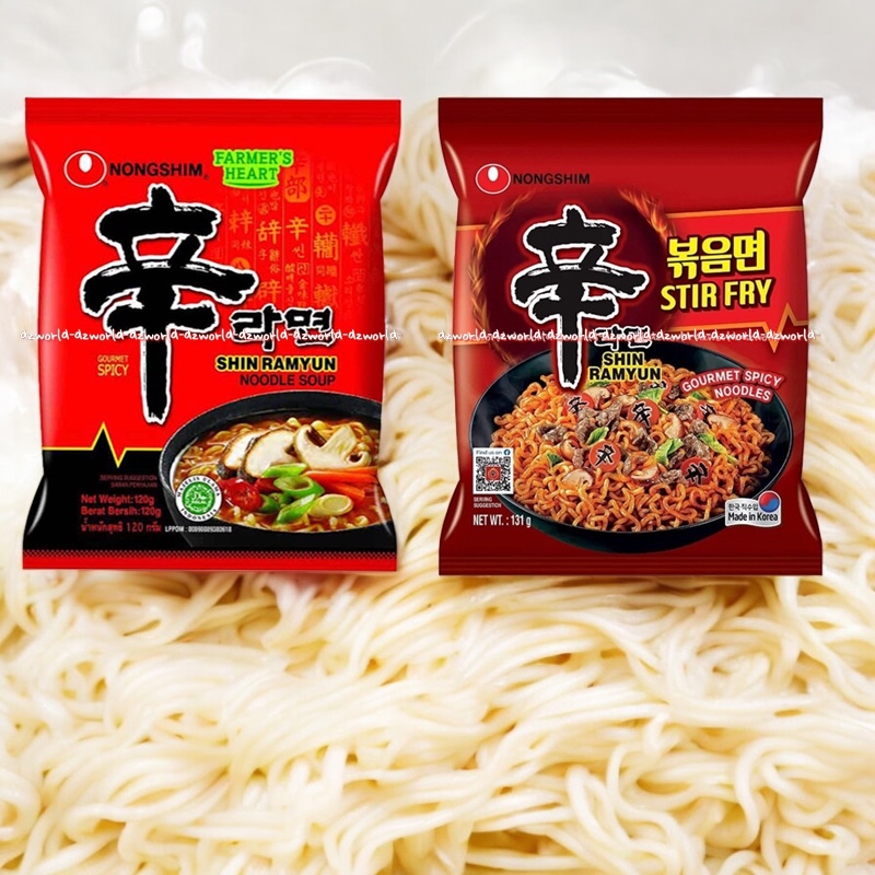 

Nongshim 120gr Ramyun Noodle Soup Stir Fry Spicy Nongsim Mie Instan Kuah Goreng Pedas Korea Mi Nong Shim Nongshin