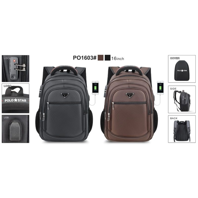 [oddsolshop] pekanbaru/Tas Ransel POLO LAND & POLO STAR impor 16 Inci Tas Leptop / Sekolah Kampus