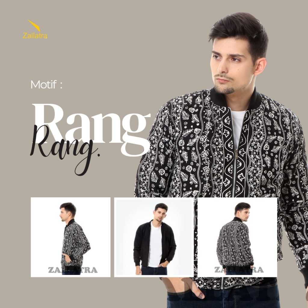 Jaket Batik Bomber Asli Jambi Berkualitas - Zallatra JP04