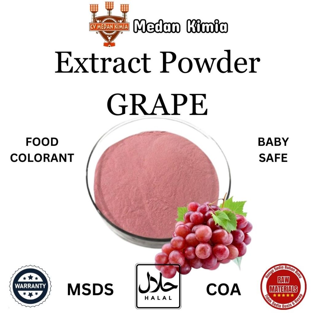 

Bubuk Esktra Buah Anggur 50gr / Extract Powder Grape 50gr No Additivies Food Grade