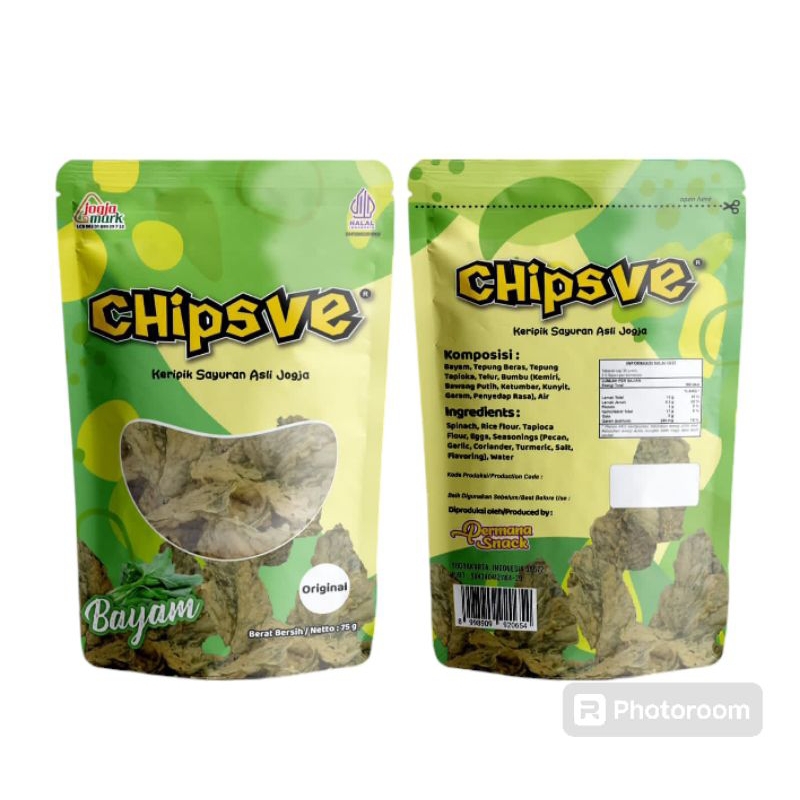 

Keripik Bayam Original Asli Jogja Merek CHipsVe 75g