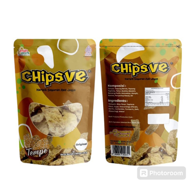 

Keripik Tempe Original Asli Jogja Merek CHipsVe 75g