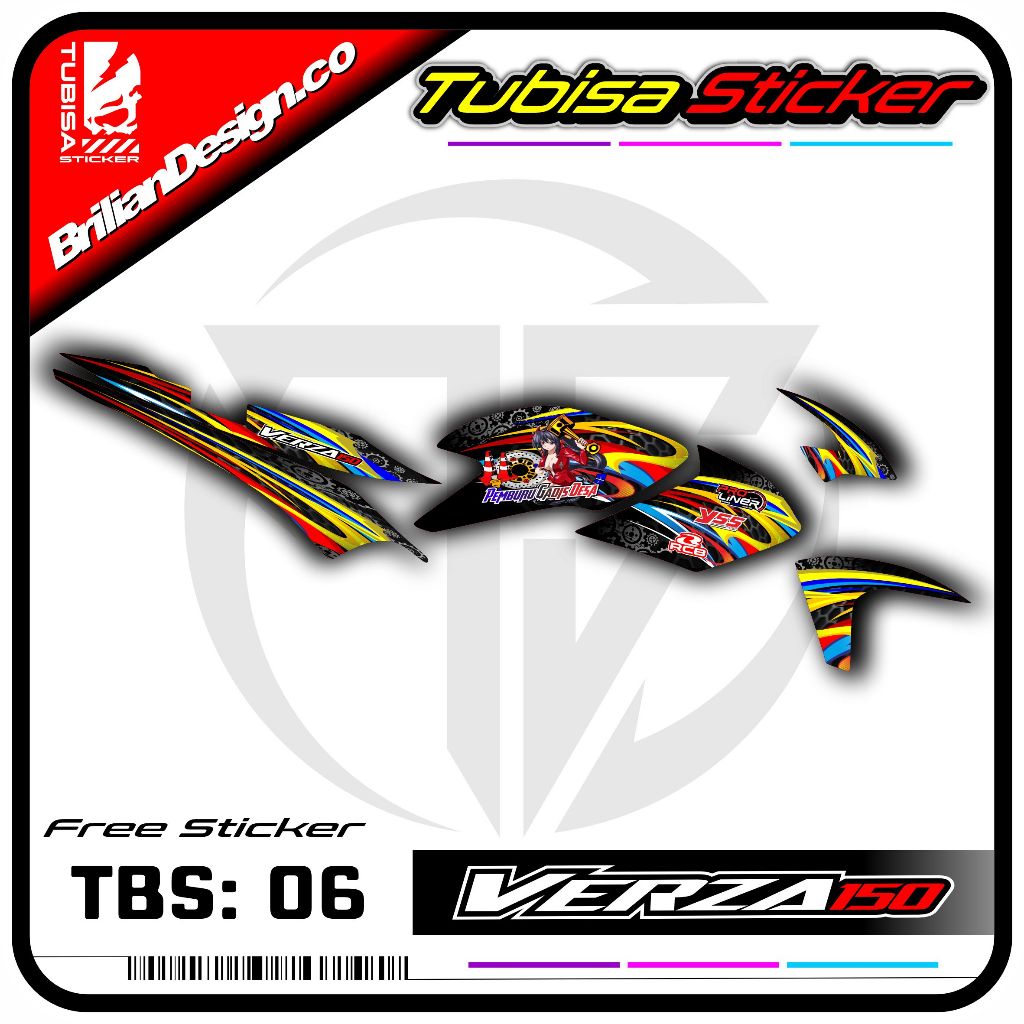 Stiker Striping Motor Verza - Stiker Sticker Striping Variasi Motor Verza. TBS.06