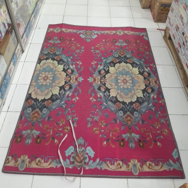 TIKAR PLASTIK MOTIF UKURAN 120 X 180 KARPET SPON