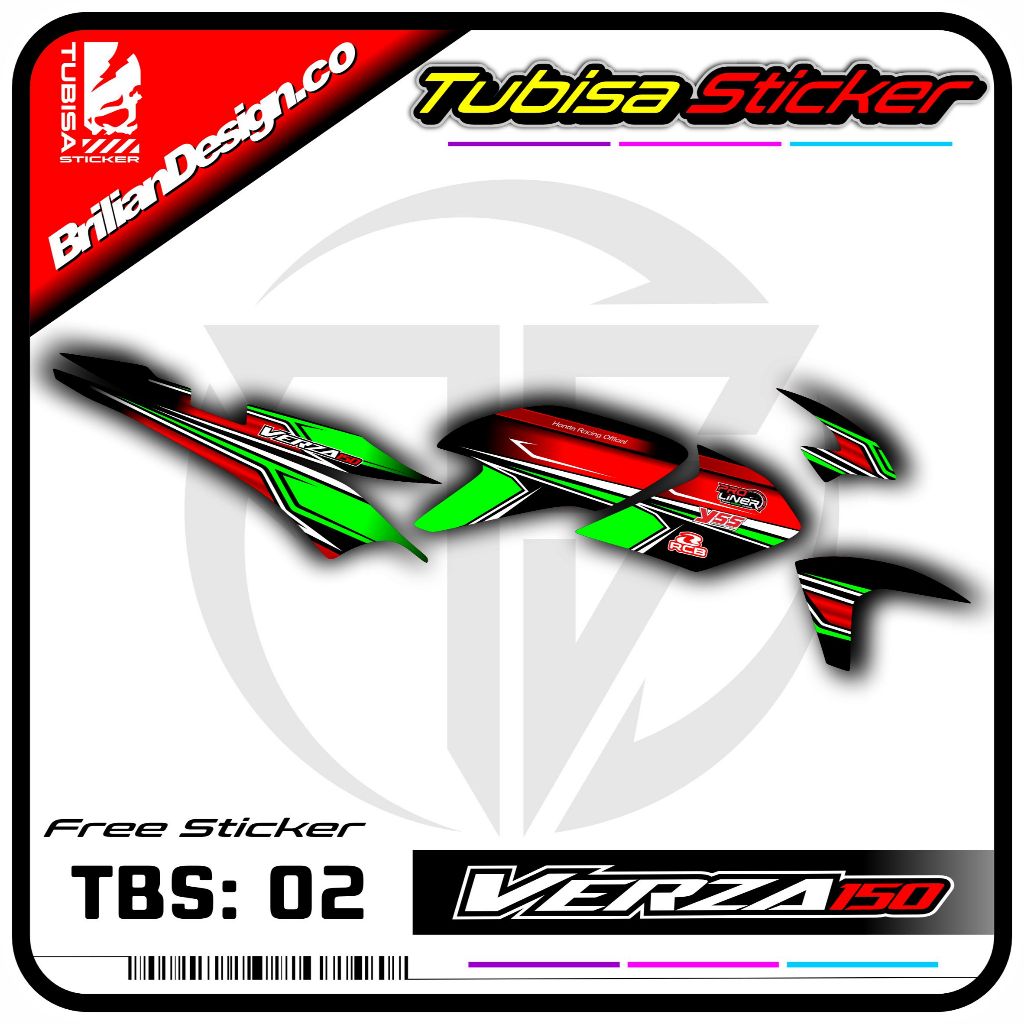 Stiker Striping Motor Verza - Stiker Sticker Striping Variasi Motor Verza. TBS.02