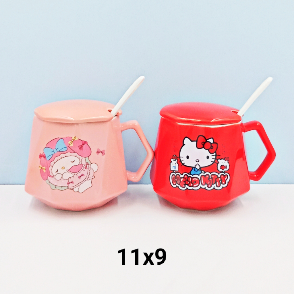 GELAS TUTUP KERAMIK SEGI-8 |GELAS TUTUP KERAMIK SEGI-8 MELODY |GELAS TUTUP KERAMIK SEGI-8 KUROMI