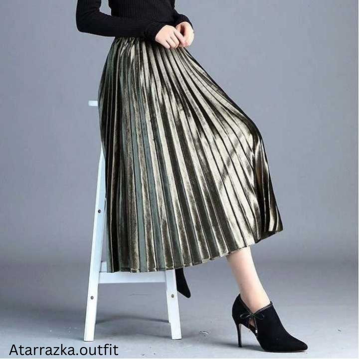 ROK PLISKET BLUDRU VELVET IMPORT 7/8 PREMIUM / ROK PLISKET BLUDRU PENDEK /ROK PLISKET BLUDRU PREMIUM