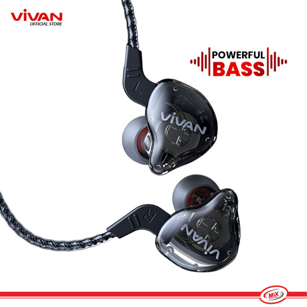VIVAN Earphone In Ear Kabel Stereo Wired Headset Q15