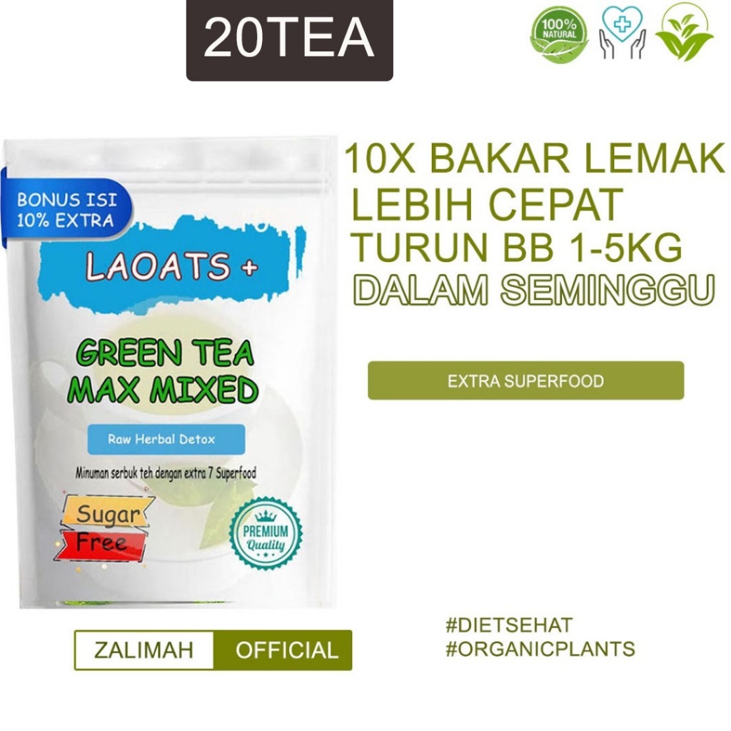 Teh Hijau Thailand Pelangsing Penurun Berat Badan Minuman Diet Slimming Tea Detox Pelangsing Badan A