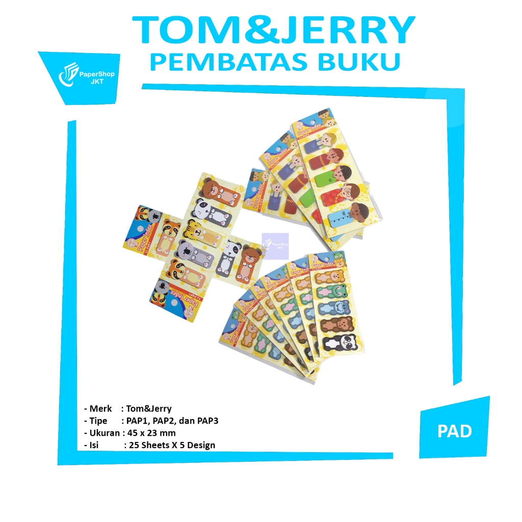 

TOM & JERRY - Pembatas Buku Paper Index - Pad