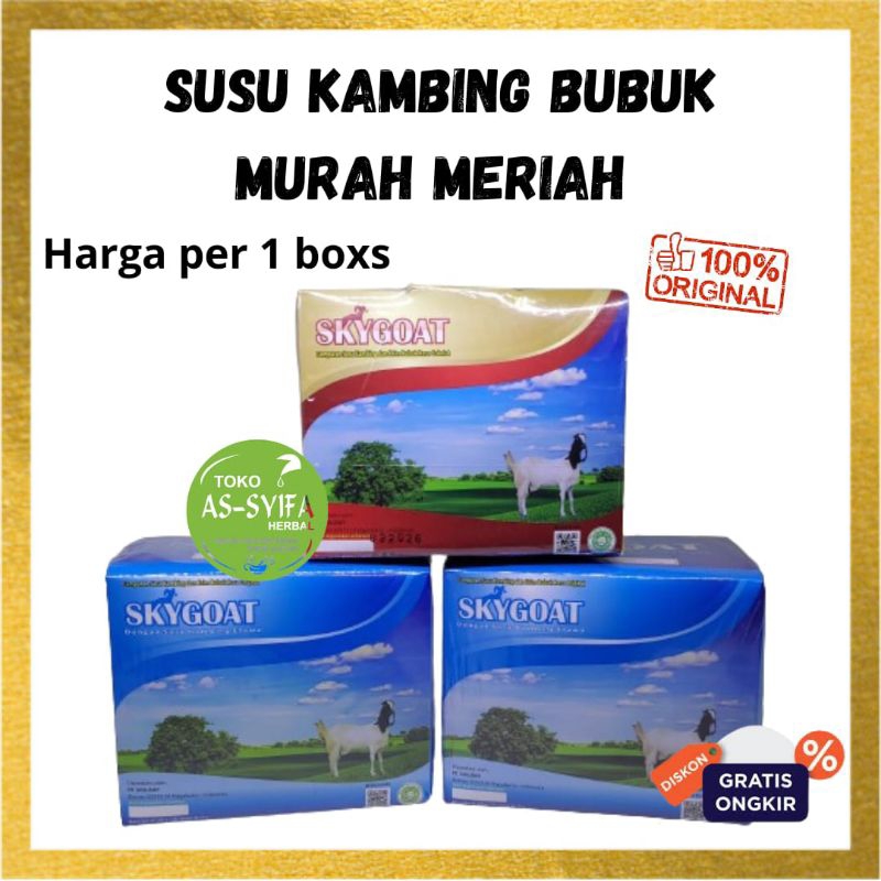 

Skygoat Susu Kambing Etawa Full Cream / Susu Kambing Vanilla dan Coklat