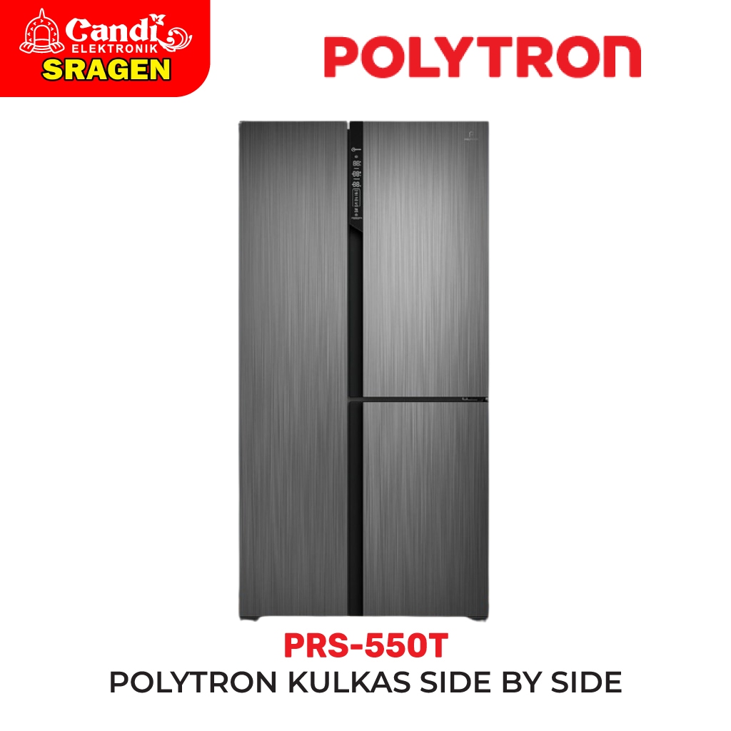 Kulkas 3 Pintu Side By Side Belleza 550 Liter Inverter - PRS-550T