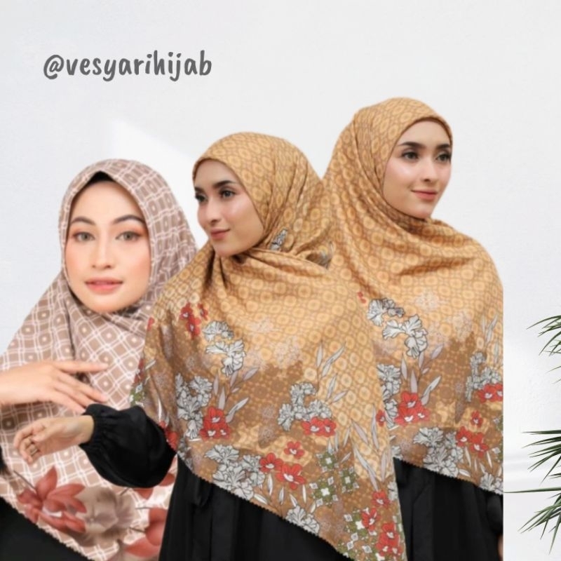 JILBAB JUMBO SYARI UMAMA MOTIF 130 x130 VOAL MIRACLE