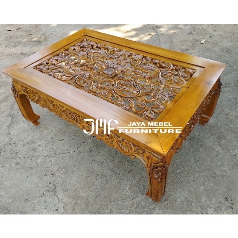 meja ketapang ukir jepara