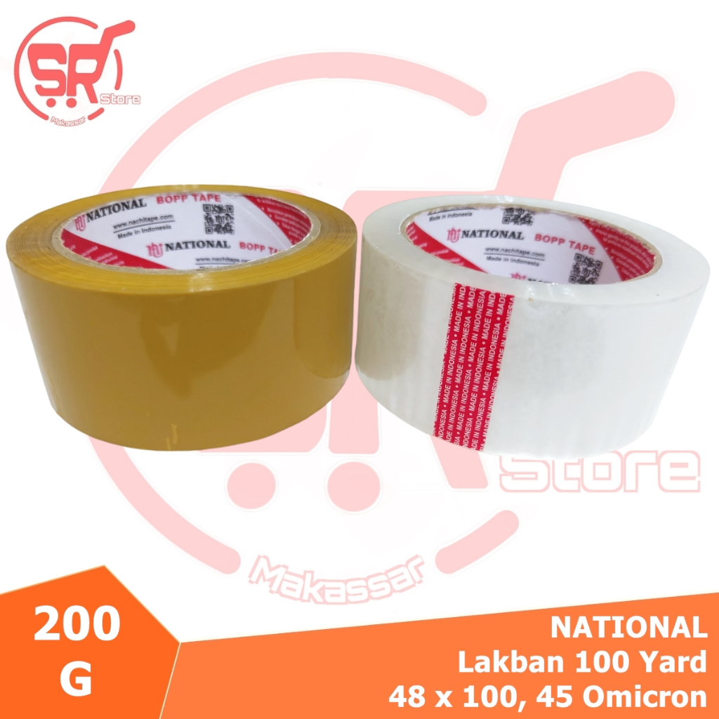 

Lakban 100 Yard 48MM Bening/Coklat NATIONAL / TAKUMI Kualitas Nachi ( SR Store MKS / SR Store Makassar )