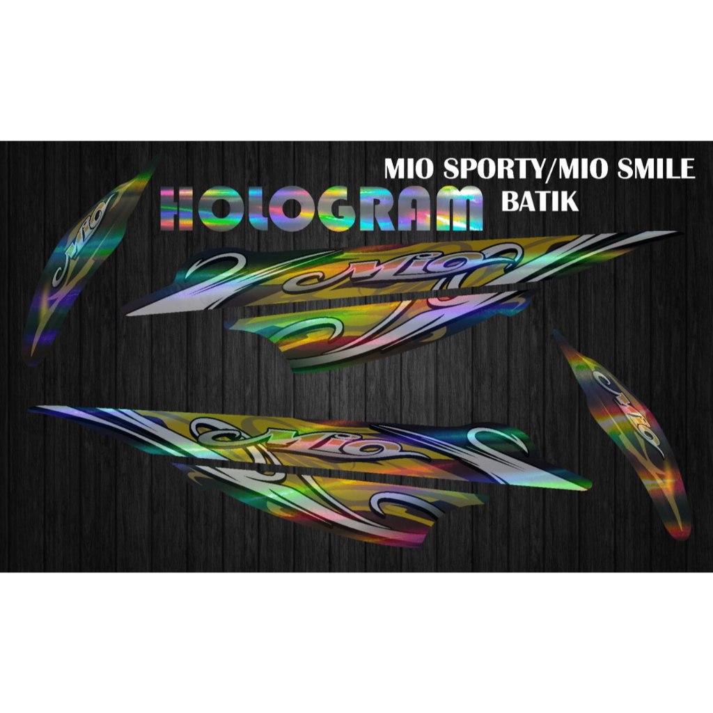 HOLOGRAM STIKER STRIPING LIST VARIASI YAMAHA MIO SPORTY SMILE GRAFIS BATIK