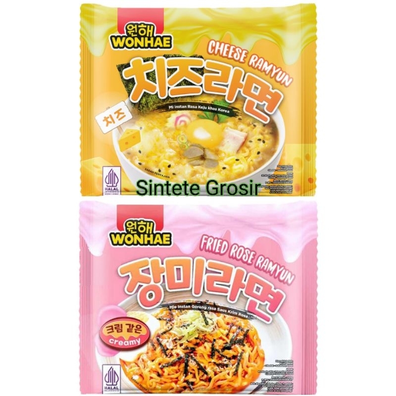 

Wonhae Rose Ramyun & Cheese Ramyun Mi Instan Goreng dan Kuah Khas Korea isi 120 gram