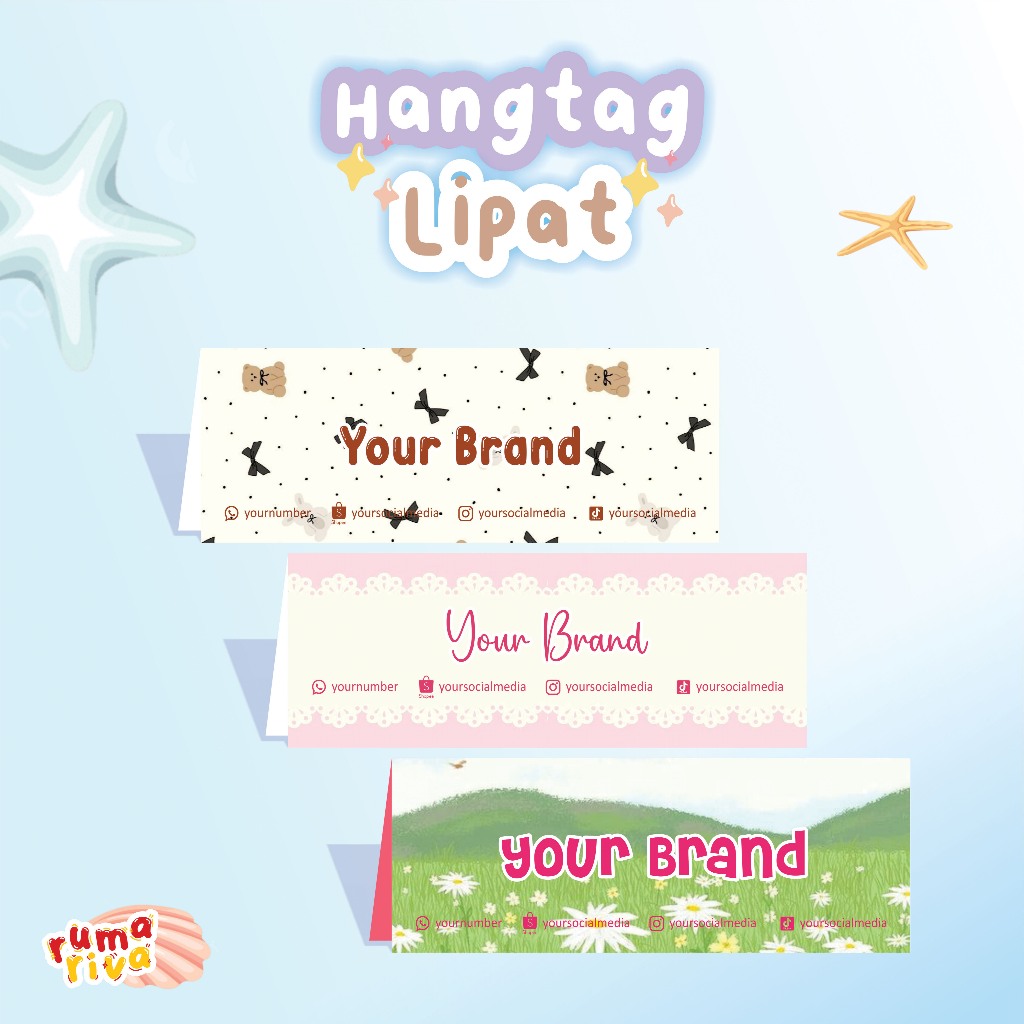 

HANG TAG LABEL LIPAT ◽ LABEL AKSESORIS ◽ TOPPER BAG ◽ CUTE PAPER ◽ KERTAS LABEL GANTUNGAN