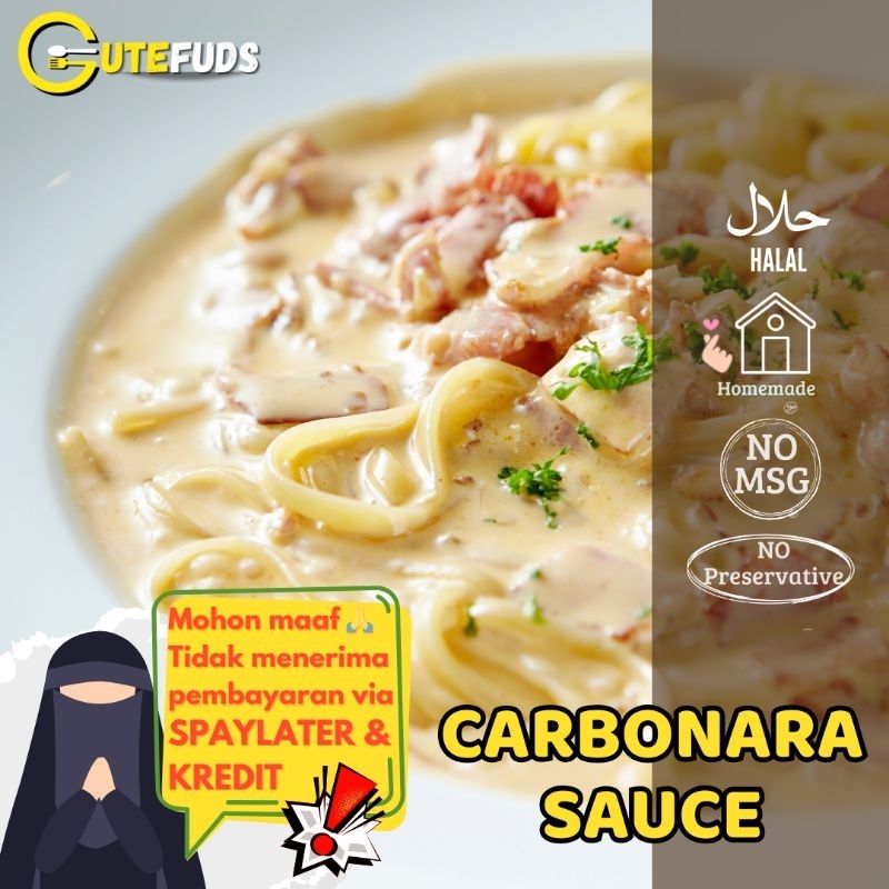 

CARBONARA SAUCE 1 PORSI HOMEMADE NO MSG