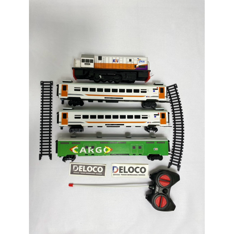 paket Rangkaian murah Mainan Kereta Api Indonesia RC,Kereta api mainan Remot control,Lokomotif cc201